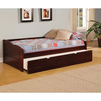 Sersa Daybed With Twin Trundle Red - HOMES: Inside + Out 1 Sersa Daybed With Twin Trundle Red - HOMES: Inside + Out
