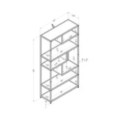 69" Dustin 6 Shelf Bookcase Dark Gray - HOMES: Inside + Out -HOMES: Inside + Out Store GUEST f620d9a4 955c 4b03 8b5f aa8a14250115