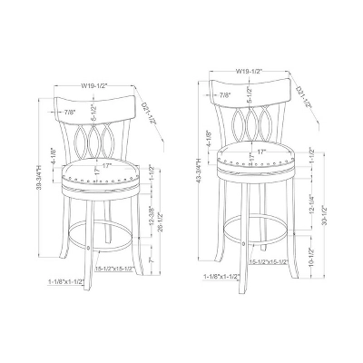 Set Of 2 24" Darlowe Swivel Counter Height Barstools - HOMES: Inside + Out 4 Set Of 2 24" Darlowe Swivel Counter Height Barstools - HOMES: Inside + Out - Image 4