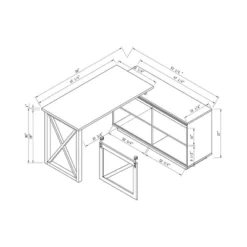 Sevyn Transitional L Shape Desk Walnut Oak - HOMES: Inside + Out 13 Sevyn Transitional L Shape Desk Walnut Oak - HOMES: Inside + Out -HOMES: Inside + Out Store GUEST fa2121a3 b69f 474f a720 d357e1ded7e9