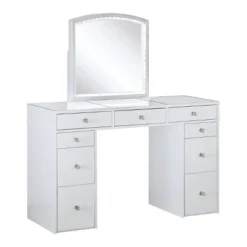 3pc Prudence Vanity Set With Stool White - HOMES: Inside + Out -HOMES: Inside + Out Store GUEST fc6adc82 1cd6 4375 9e24 6583ab5eff2a