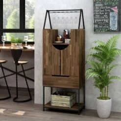 Meluse Multi Storage Wine Cabinet Light Hickory - HOMES: Inside + Out -HOMES: Inside + Out Store GUEST ff0d2196 c7b4 4a22 99ca ca7fc88f5e7c