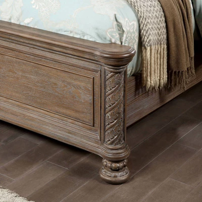 5pc Lellen Bedroom Set Beige/Rustic Natural Tone - HOMES: Inside + Out 4 5pc Lellen Bedroom Set Beige/Rustic Natural Tone - HOMES: Inside + Out - Image 4