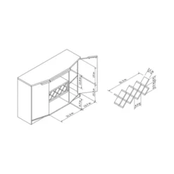Rosio Transitional Criss Cross Wine Storage Dining Buffet Black - HOMES: Inside + Out 9 Rosio Transitional Criss Cross Wine Storage Dining Buffet Black - HOMES: Inside + Out -HOMES: Inside + Out Store GUEST fffbedeb f49f 4a5f b458 ed28d994c8ef